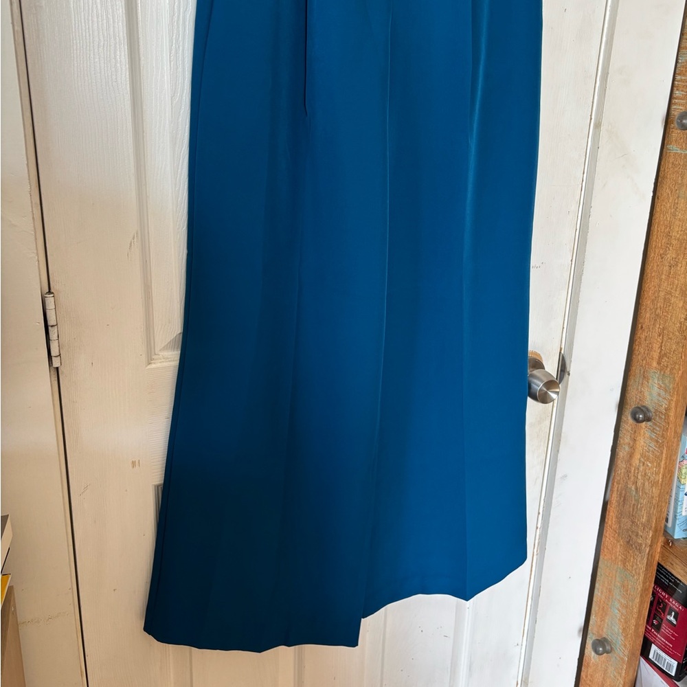 NWT New York and Company Blue High Rise Wide Leg Trousers Size Small - Picture 4 of 11